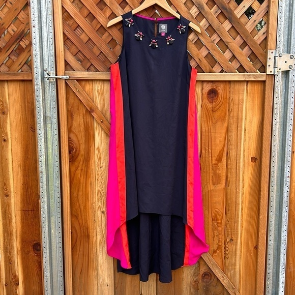 Vince Camuto High Low Modern Dress Contemporary Office or Evening Wear Sz 8 - Picture 1 of 9